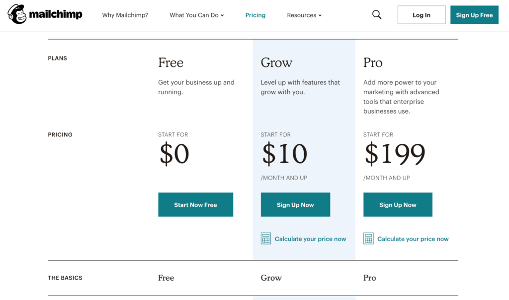 Mailchimp pricing - discover their plans and how much it will cost you
