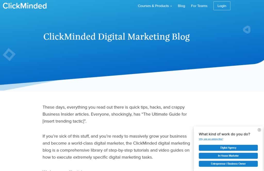 rightmessage clickminded landing page segmentation
